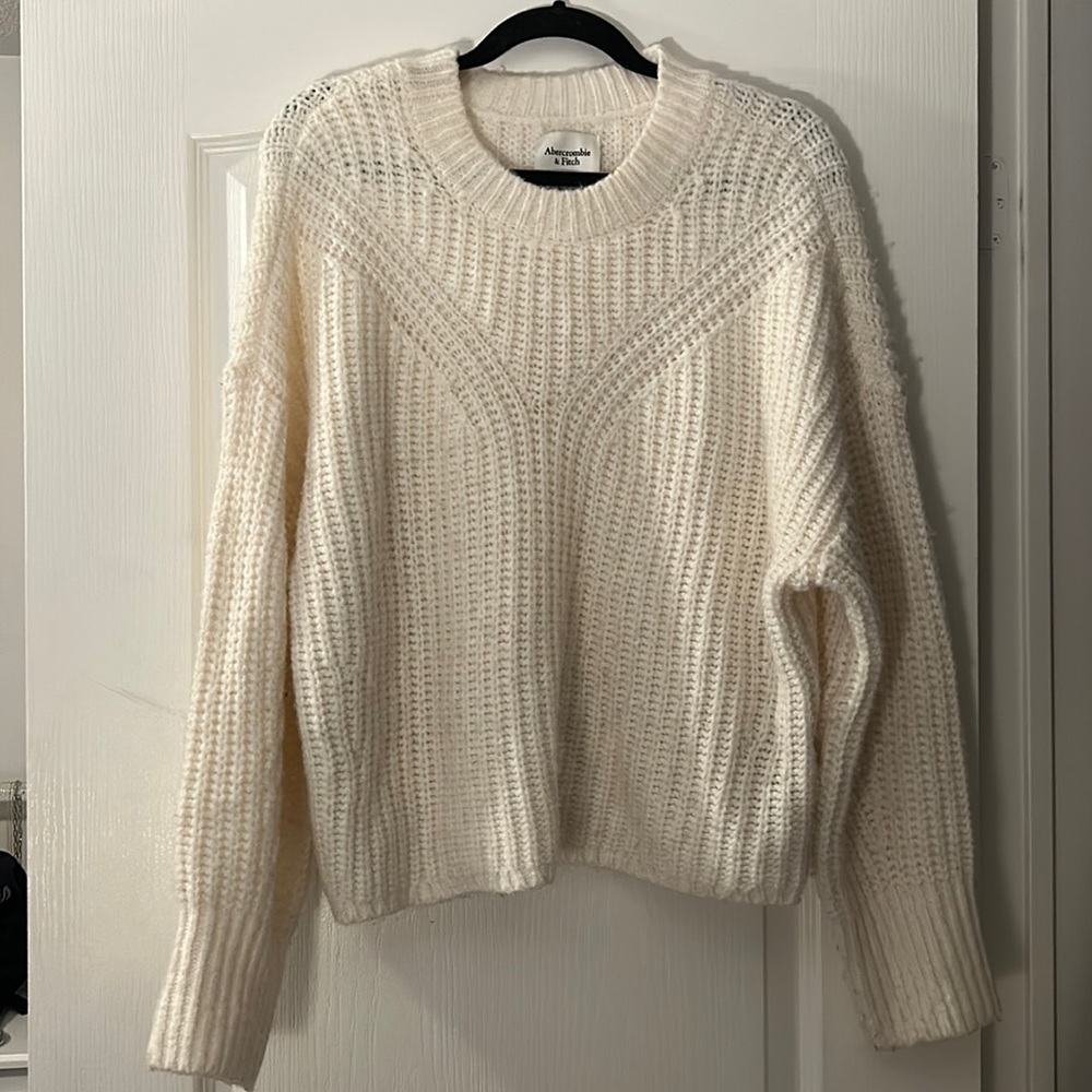 Abercrombie Cream Knit Sweater